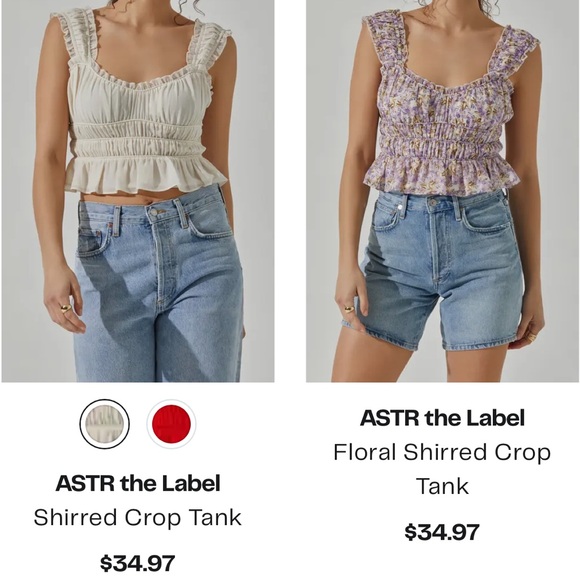 Pink Lilac and Blue Floral Shirred Ruffle Tie-Front Crop Top 🌿 - Picture 4 of 5